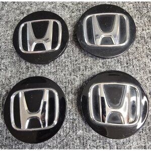 (4) Honda OEM Black Plastic 2 3/4" 2.75" Wheel Center Cap Hub Dust PS+PPE #84